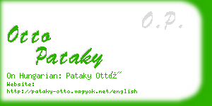 otto pataky business card